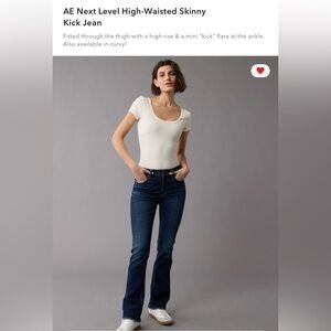 American Eagle Outfitters Dark Blue Flare Jeans